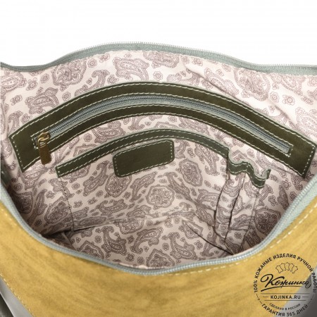  Женская кожаная сумка "Эмилия" (хаки)